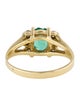 Ring 14K Emerald & Diamond Cocktail Ring