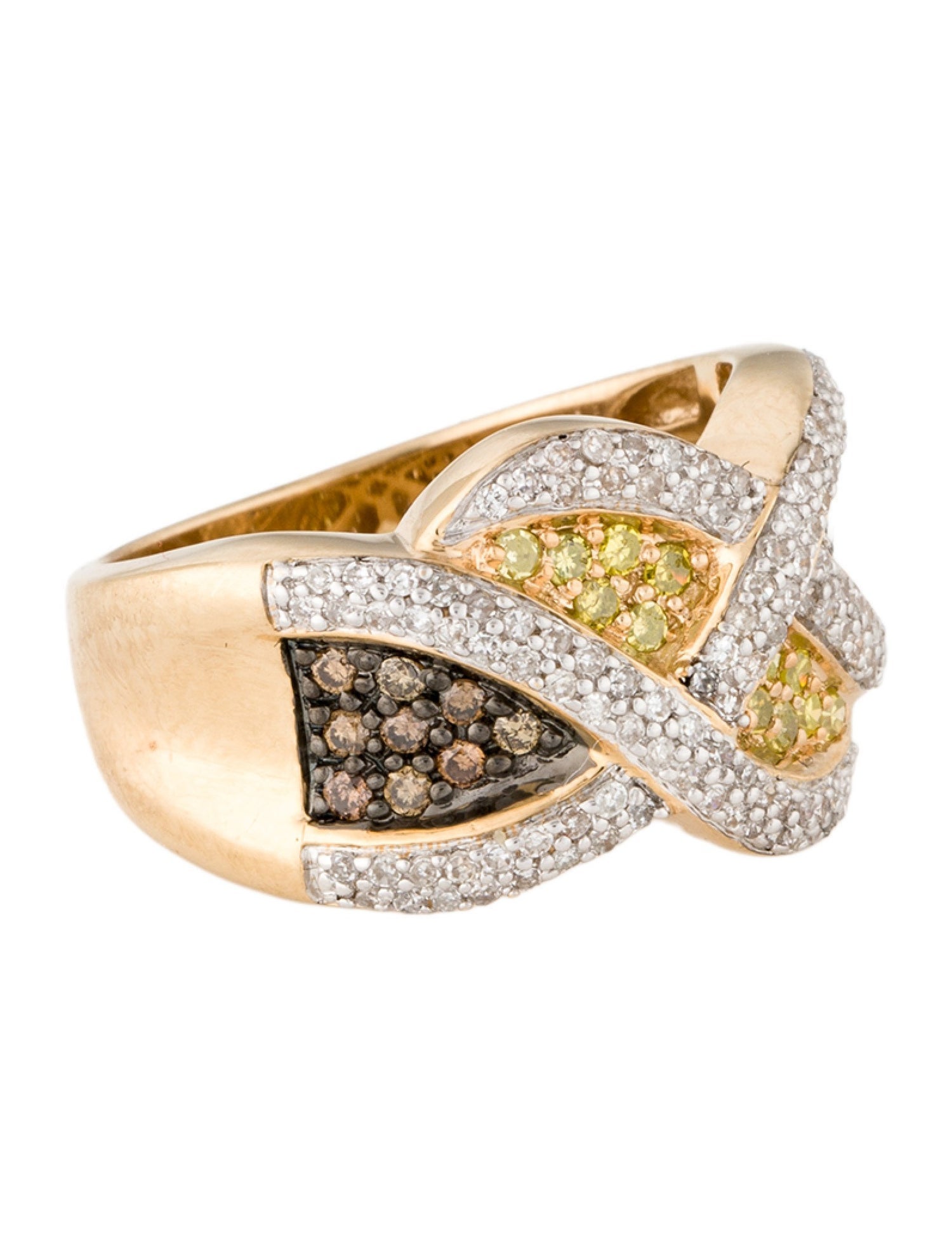 Ring 14K Diamond Crossover