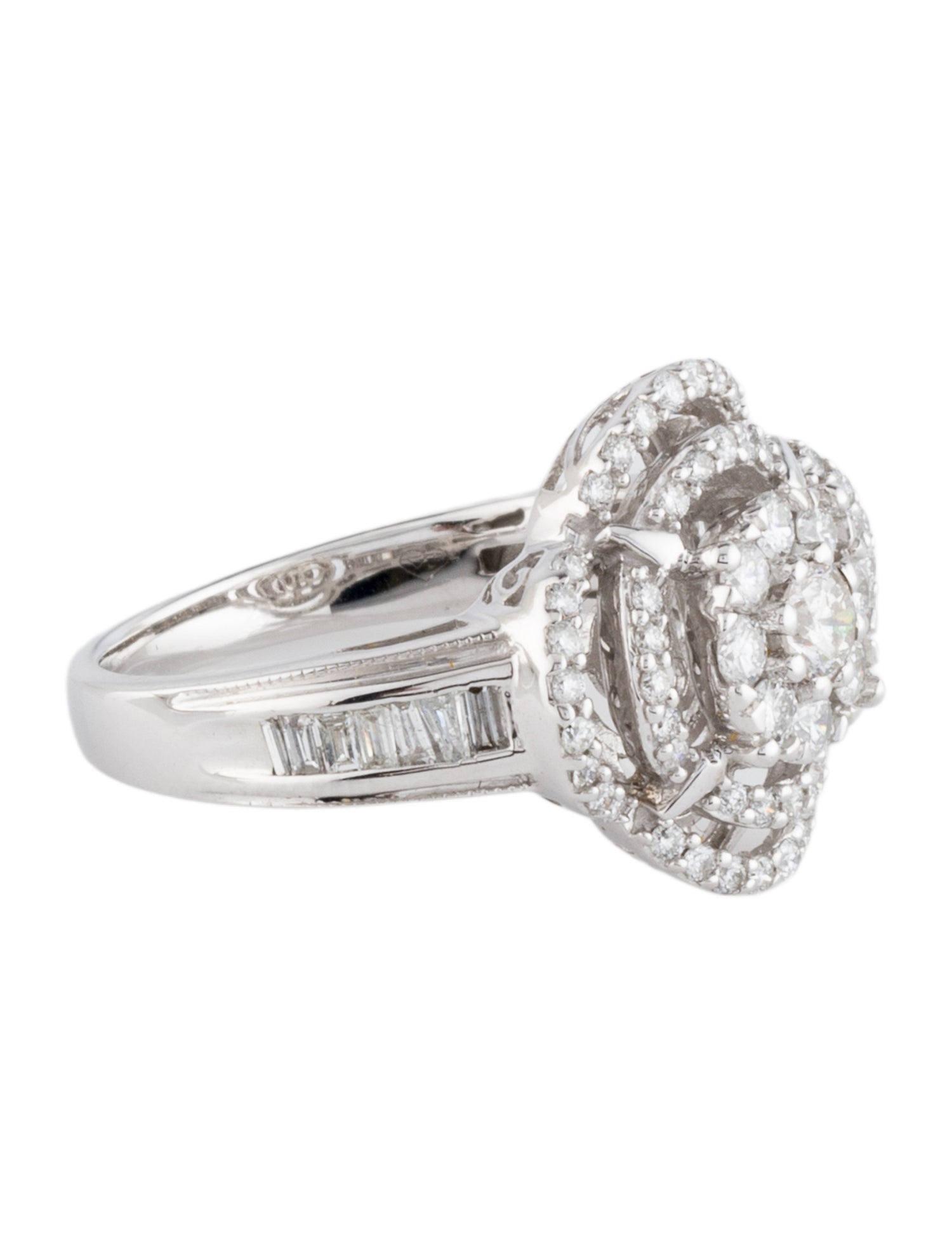 Ring 14K Diamond Quatrefoil Cocktail Ring