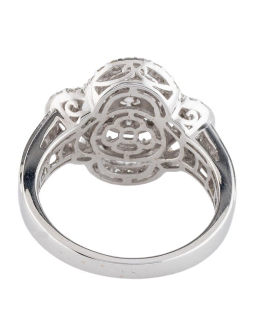 Ring 14K Diamond Quatrefoil Cocktail Ring