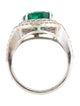 Ring 18K 4.85ct Emerald & Diamond Cocktail Ring
