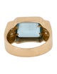 Ring 14K 4.22ct Topaz & Diamond Bar Ring