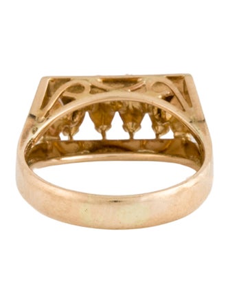 Ring 14K Nephrite & Jadeite Cocktail Ring