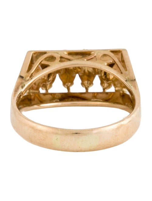 Ring 14K Nephrite & Jadeite Cocktail Ring