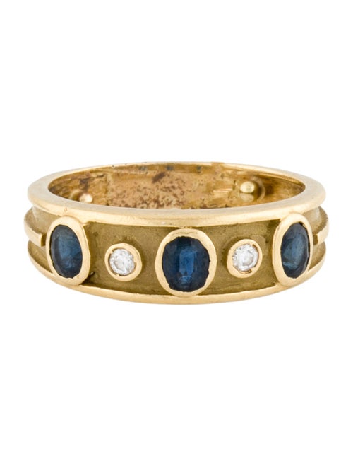 Ring 18K Sapphire & Diamond Band