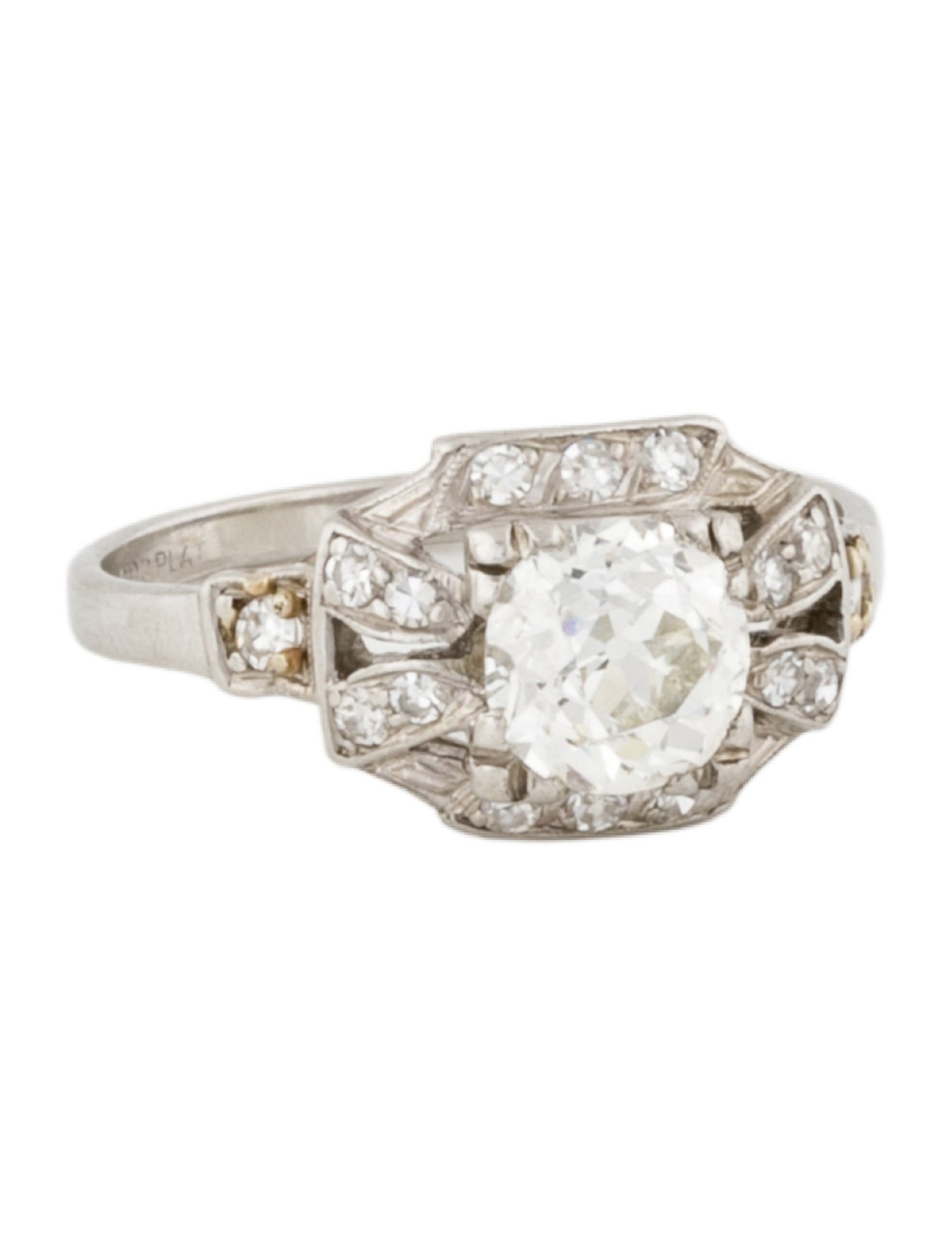 Ring Vintage Platinum 1.07ct Diamond