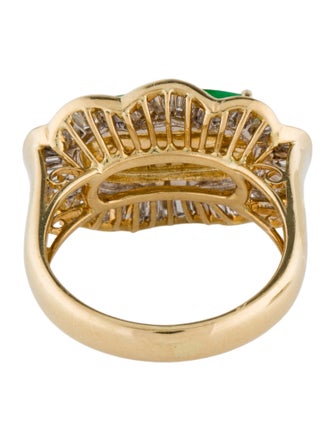 Ring 18K Jadeite & Diamond Cocktail Ring
