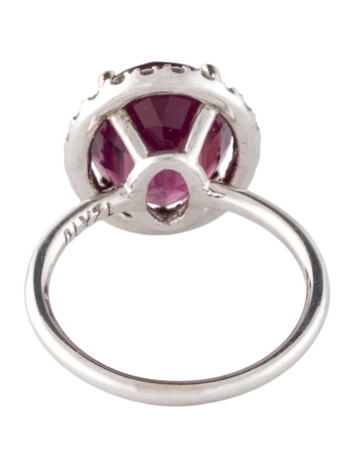 Ring 14K 6.12ct Rhodolite & Diamond Cocktail Ring