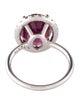 Ring 14K 6.12ct Rhodolite & Diamond Cocktail Ring