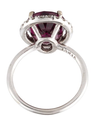 Ring 14K 6.12ct Rhodolite & Diamond Cocktail Ring