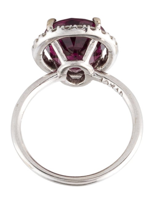 Ring 14K 6.12ct Rhodolite & Diamond Cocktail Ring