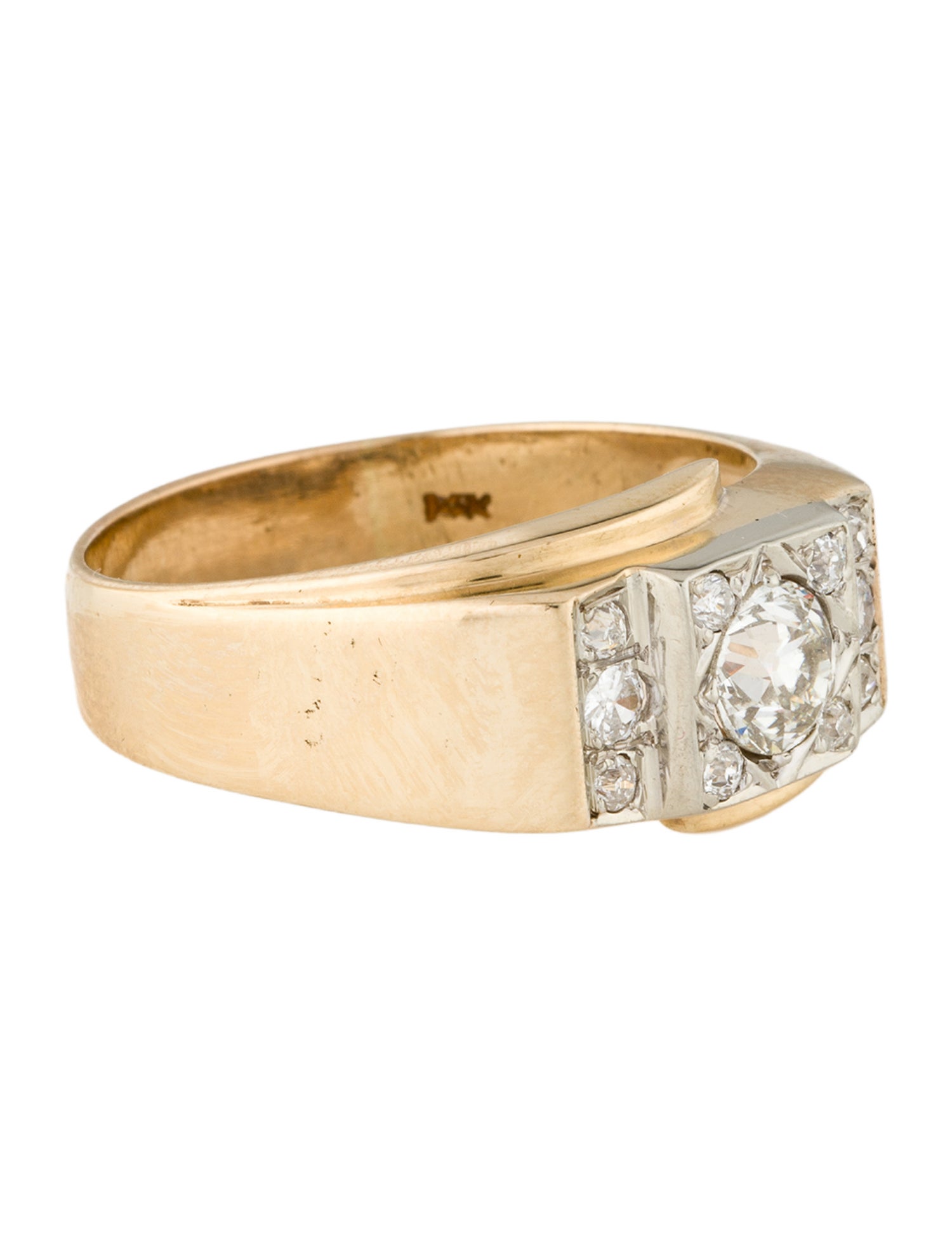 Ring 14K 1.02ctw Diamond Signet