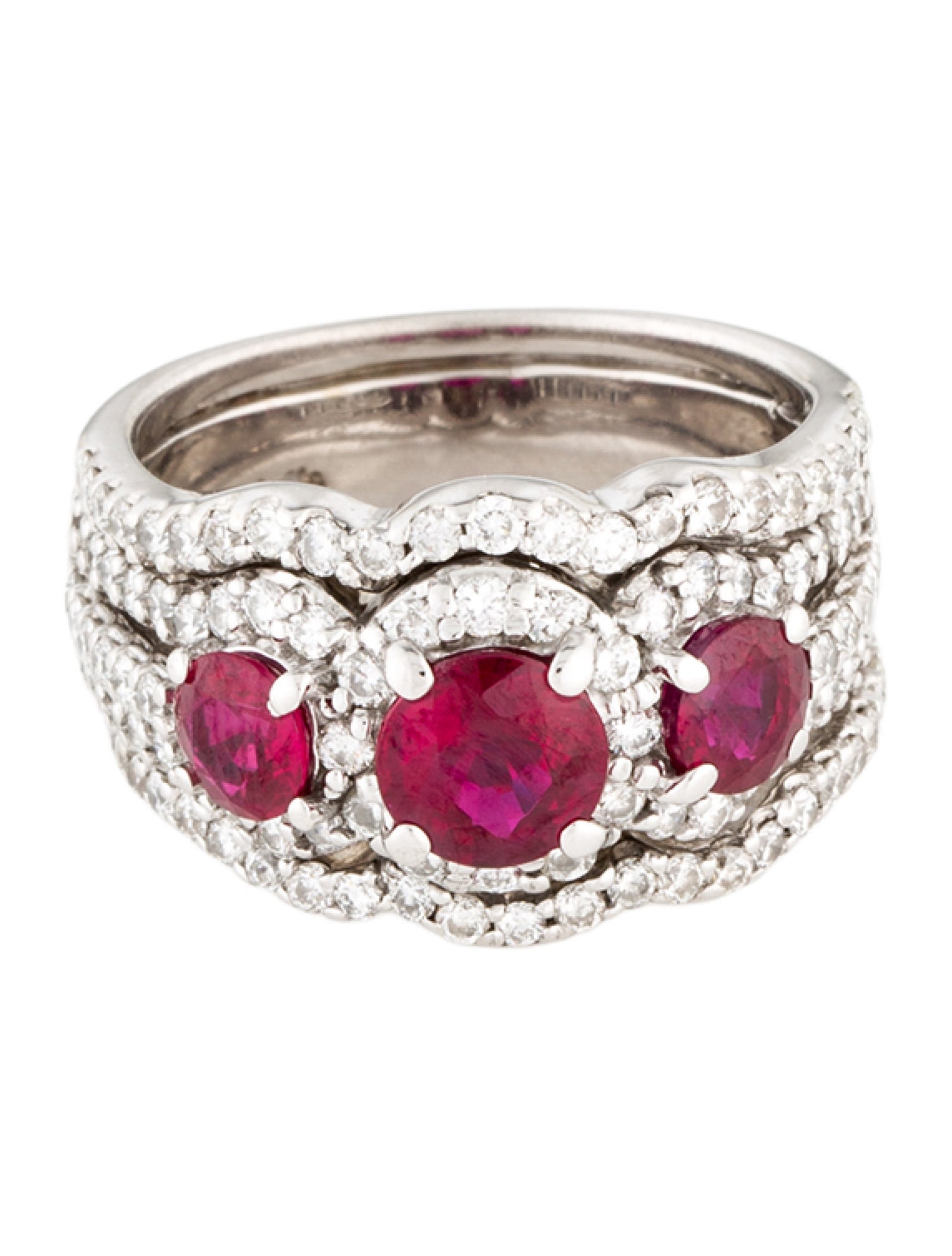 Ring A. Jaffe 18K 1.81ctw Ruby & Diamond Cocktail Ring