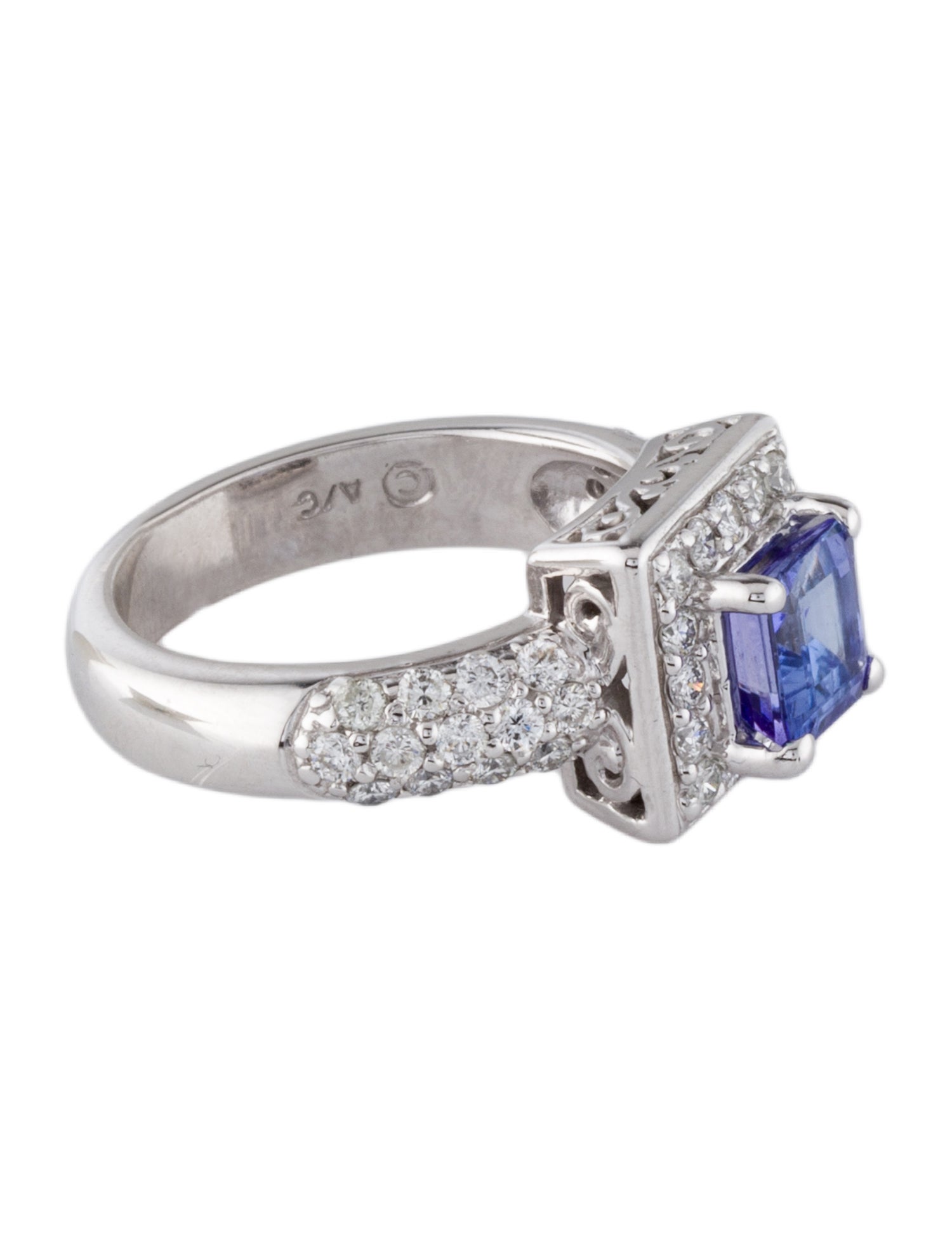 Ring 14K Diamond and Tanzanite Cocktail