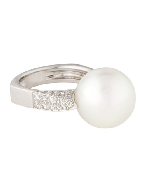 Ring 18K Pearl & Diamond Cocktail Ring