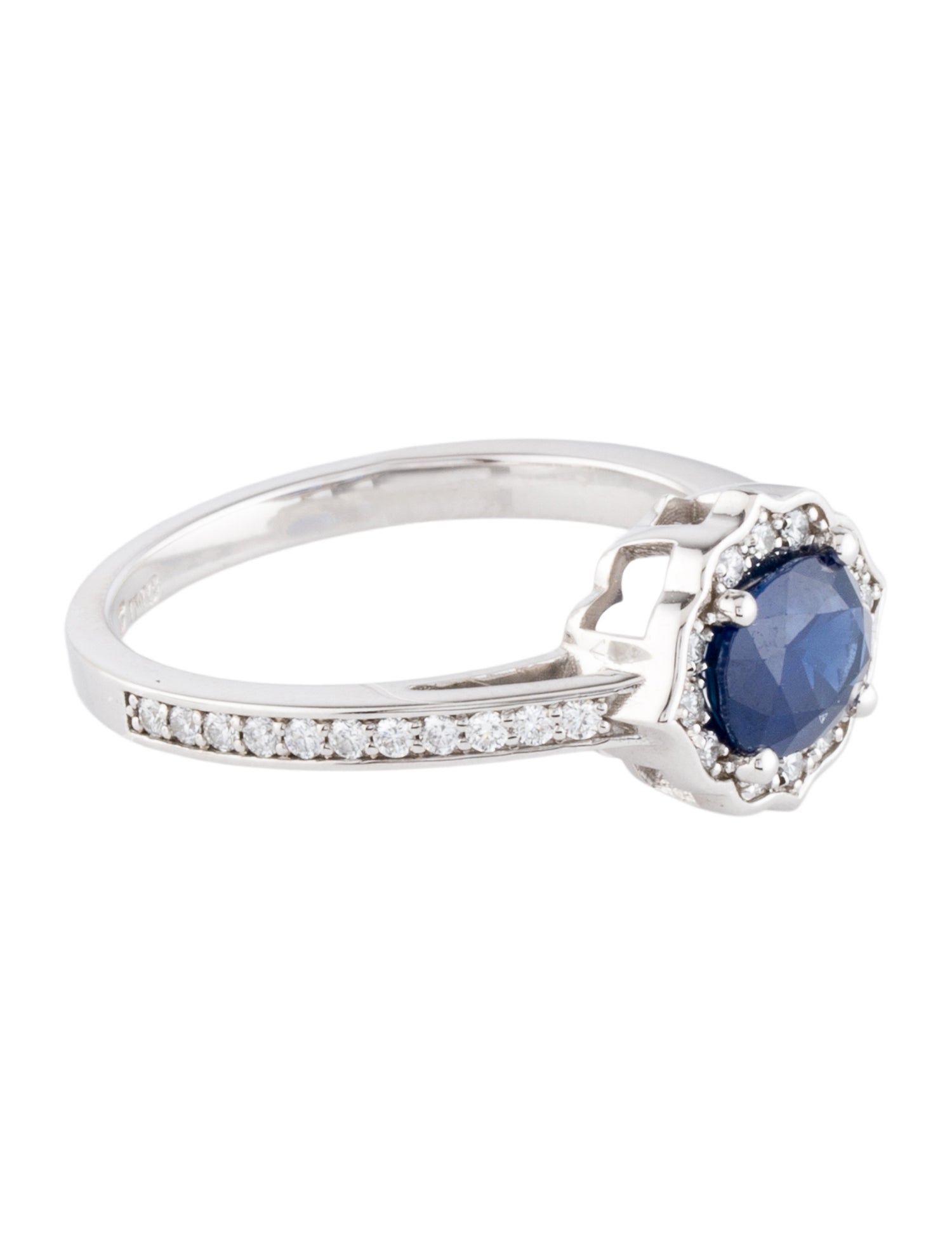 Ring 14K 1.50ct Sapphire & Diamond Cocktail Ring