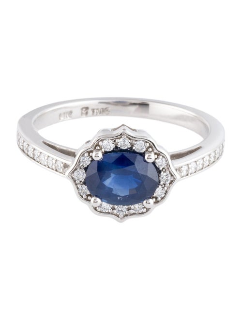 Ring 14K 1.50ct Sapphire & Diamond Cocktail Ring