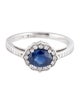 Ring 14K 1.50ct Sapphire & Diamond Cocktail Ring