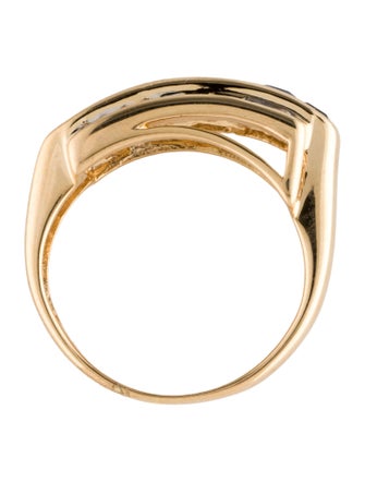 Ring 14K Sapphire & Diamond Cocktail Ring