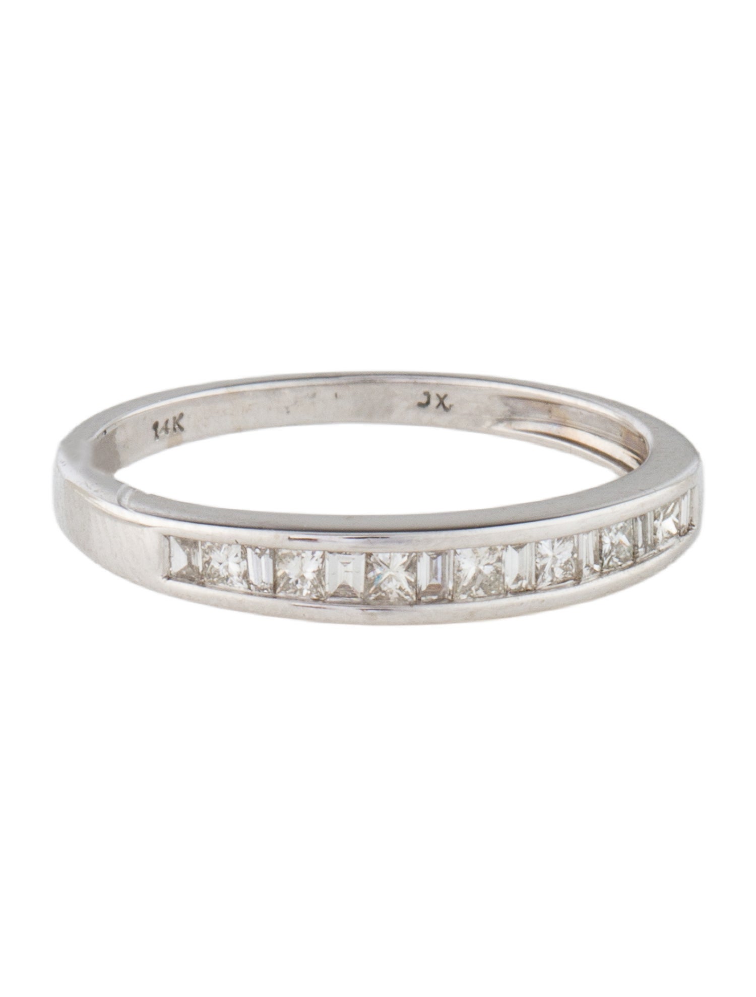 Ring 14K Diamond Alternating Band