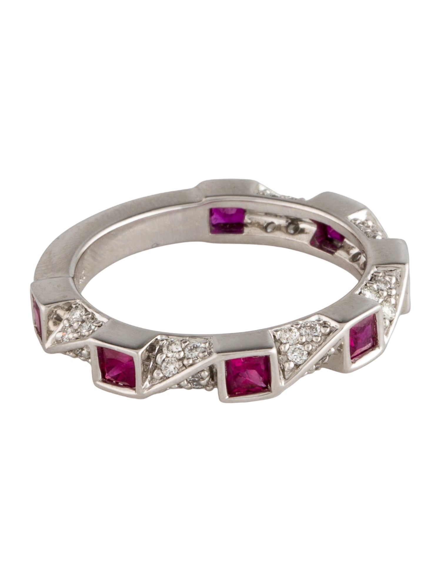 Ring 14K Ruby & Diamond Band