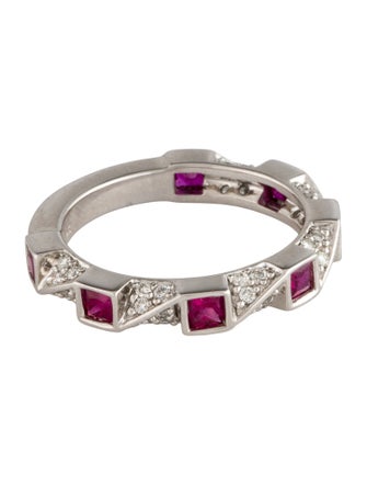 Ring 14K Ruby & Diamond Band