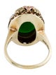 Ring 14K Pearl & Jadeite Cocktail Ring