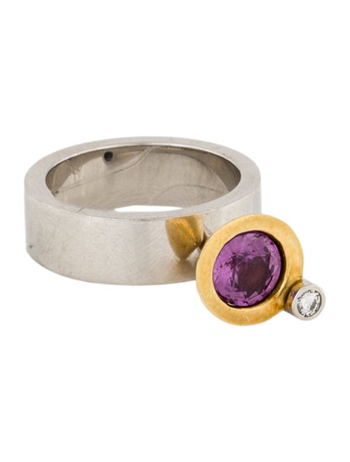 Ring Eddie Sakamoto Sapphire & Diamond Cocktail Ring