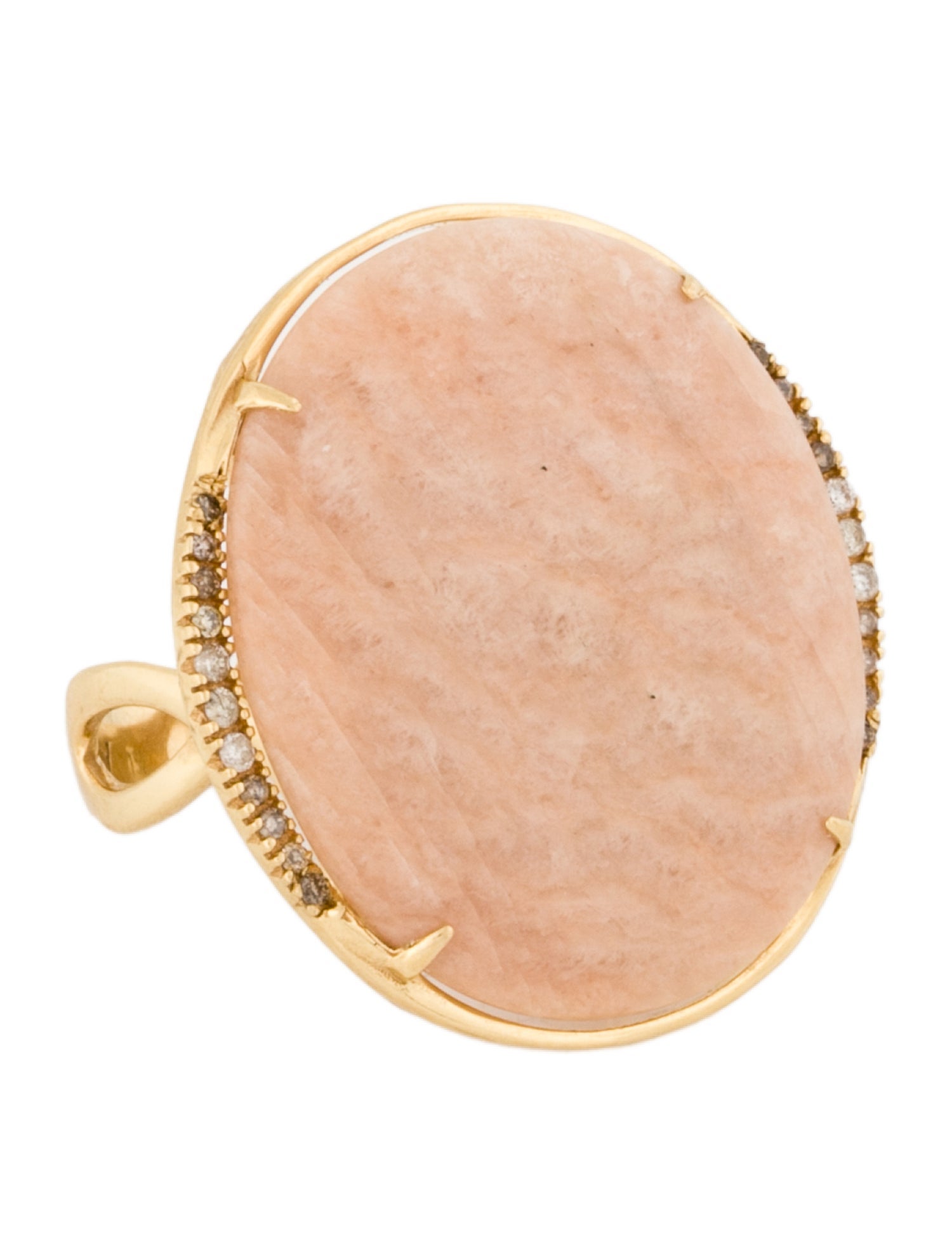 Ring 18K Feldspar & Diamond Cocktail