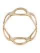 Ring 14K Hammered Circle Motif Midi Ring