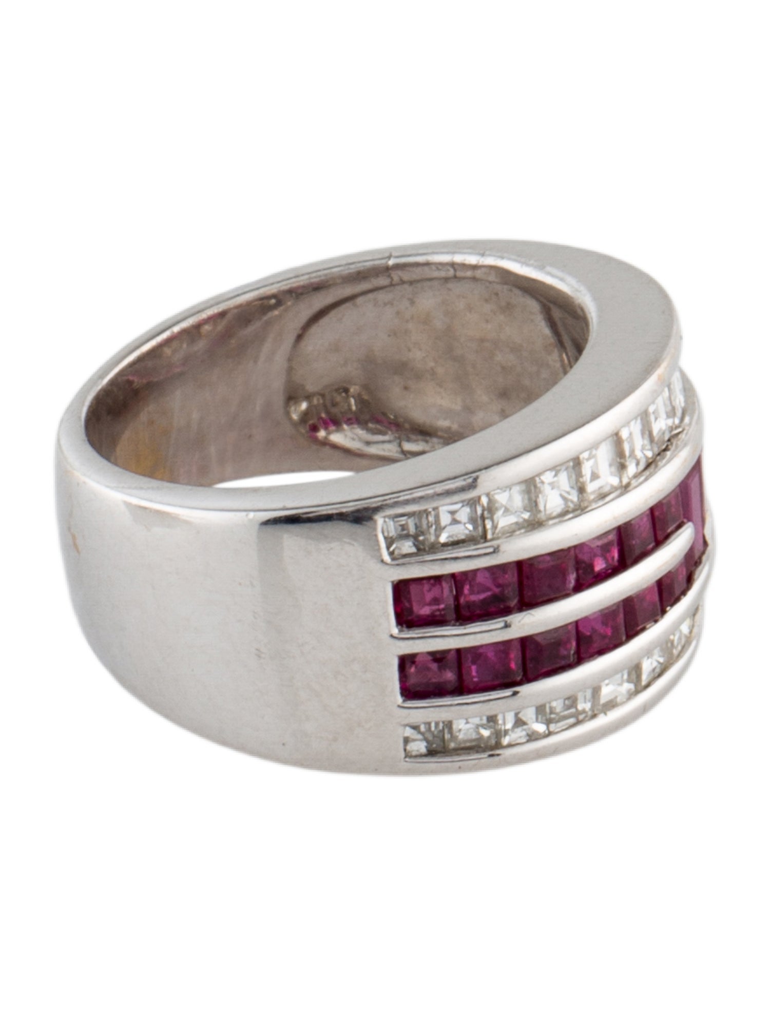 Ring 18K 1.01ctw Ruby & Diamond Band