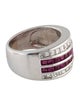 Ring 18K 1.01ctw Ruby & Diamond Band