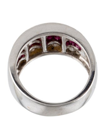 Ring 18K 1.01ctw Ruby & Diamond Band