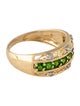 Ring 14K Diopside & Diamond Band