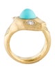 Ring 18K 2.41ct Turquoise & Diamond Snake Cocktail Ring