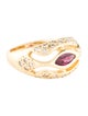 Ring 14K Ruby & Diamond Band