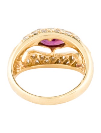 Ring 14K Ruby & Diamond Band