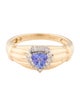 Ring 14K Tanzanite & Diamond Cocktail Ring