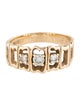 Ring 14K Diamond Open Square Band
