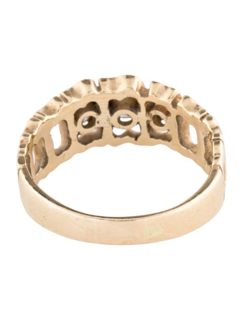 Ring 14K Diamond Open Square Band