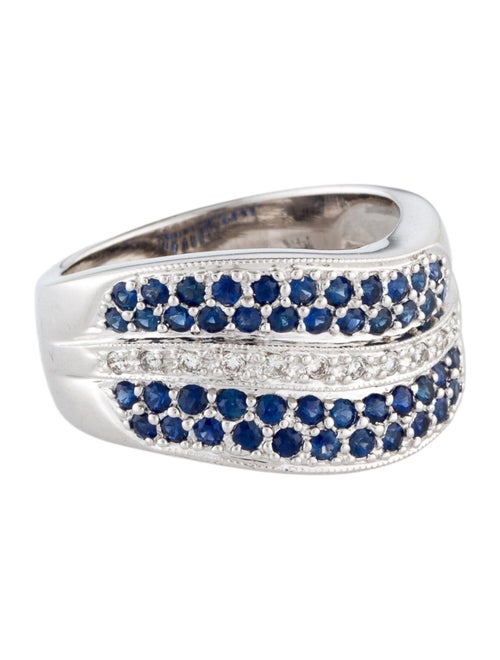 Ring 14K Sapphire & Diamond Band