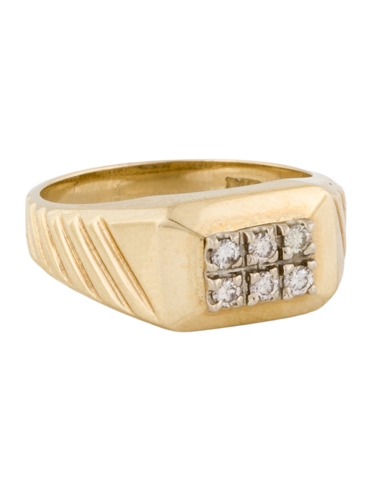 Ring 14K Diamond Signet