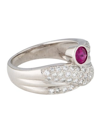 Ring 14K Ruby & Diamond Cocktail Ring