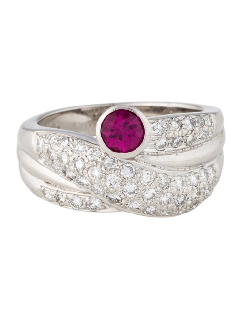 Ring 14K Ruby & Diamond Cocktail Ring