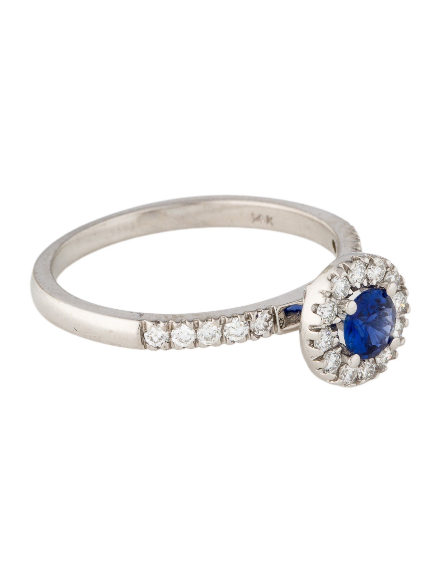 Ring 14K Sapphire & Diamond Cocktail Ring