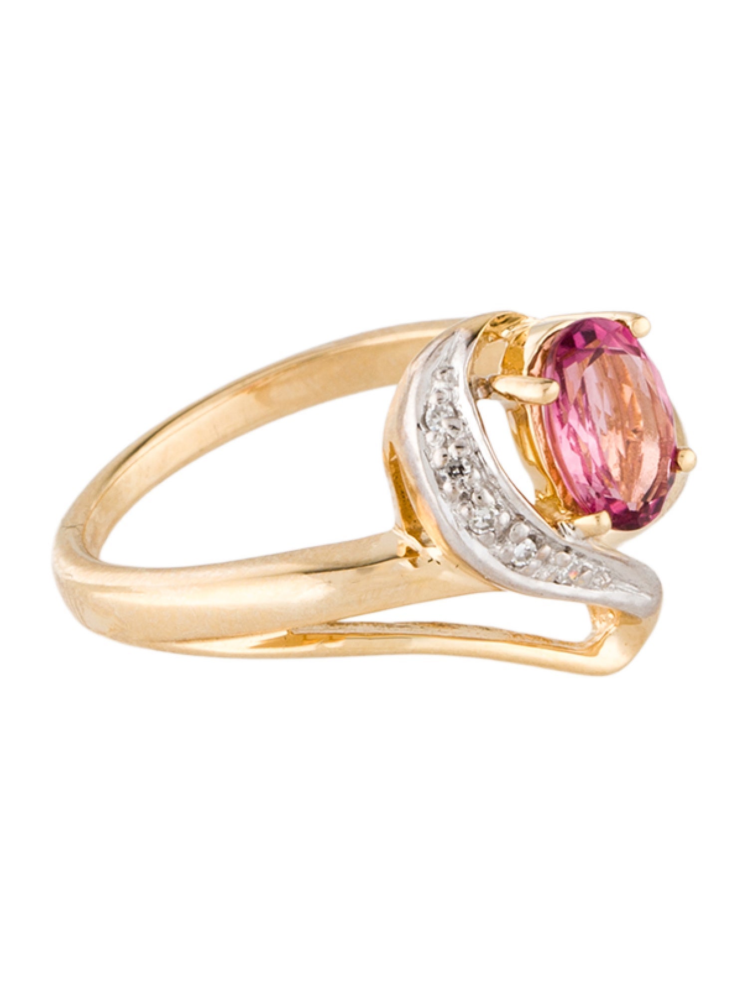 Ring 14K Tourmaline & Diamond Cocktail