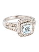 Ring 14K 1.00ct Aquamarine & Diamond Cocktail Ring
