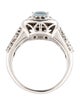 Ring 14K 1.00ct Aquamarine & Diamond Cocktail Ring