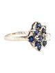 Ring 14K 2.22ctw Sapphire & Diamond Flower Cocktail Ring