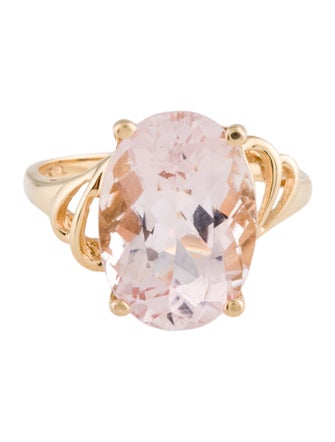 Ring 14K 6.25ct Morganite Cocktail Ring